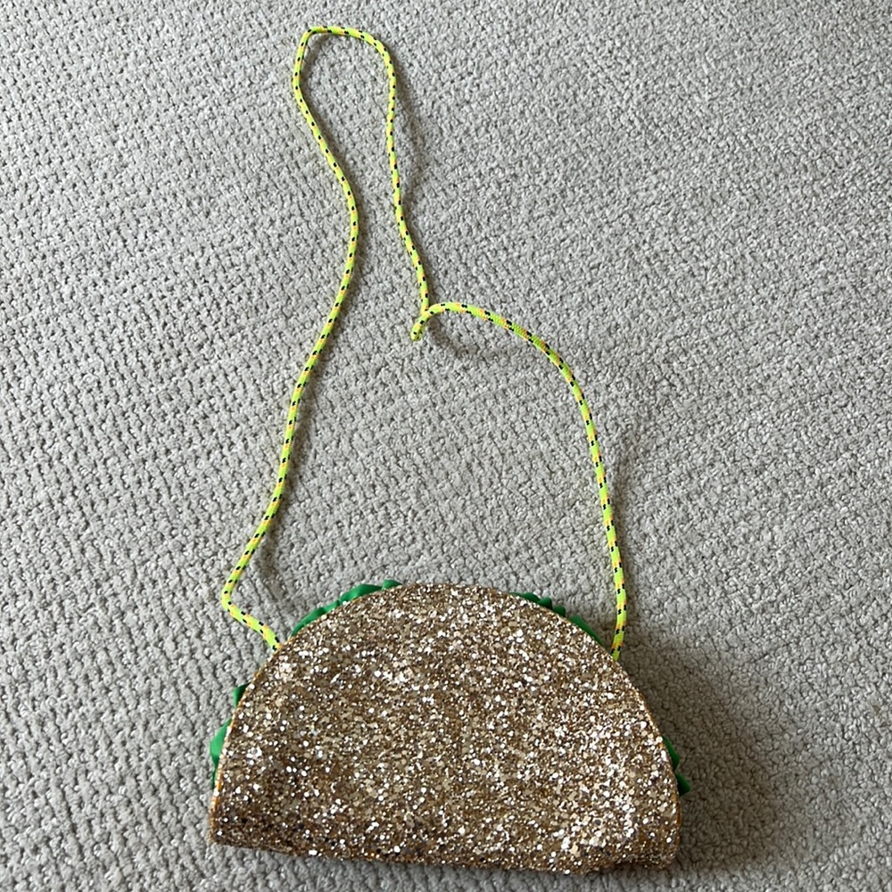 Crewcuts taco glitter bag